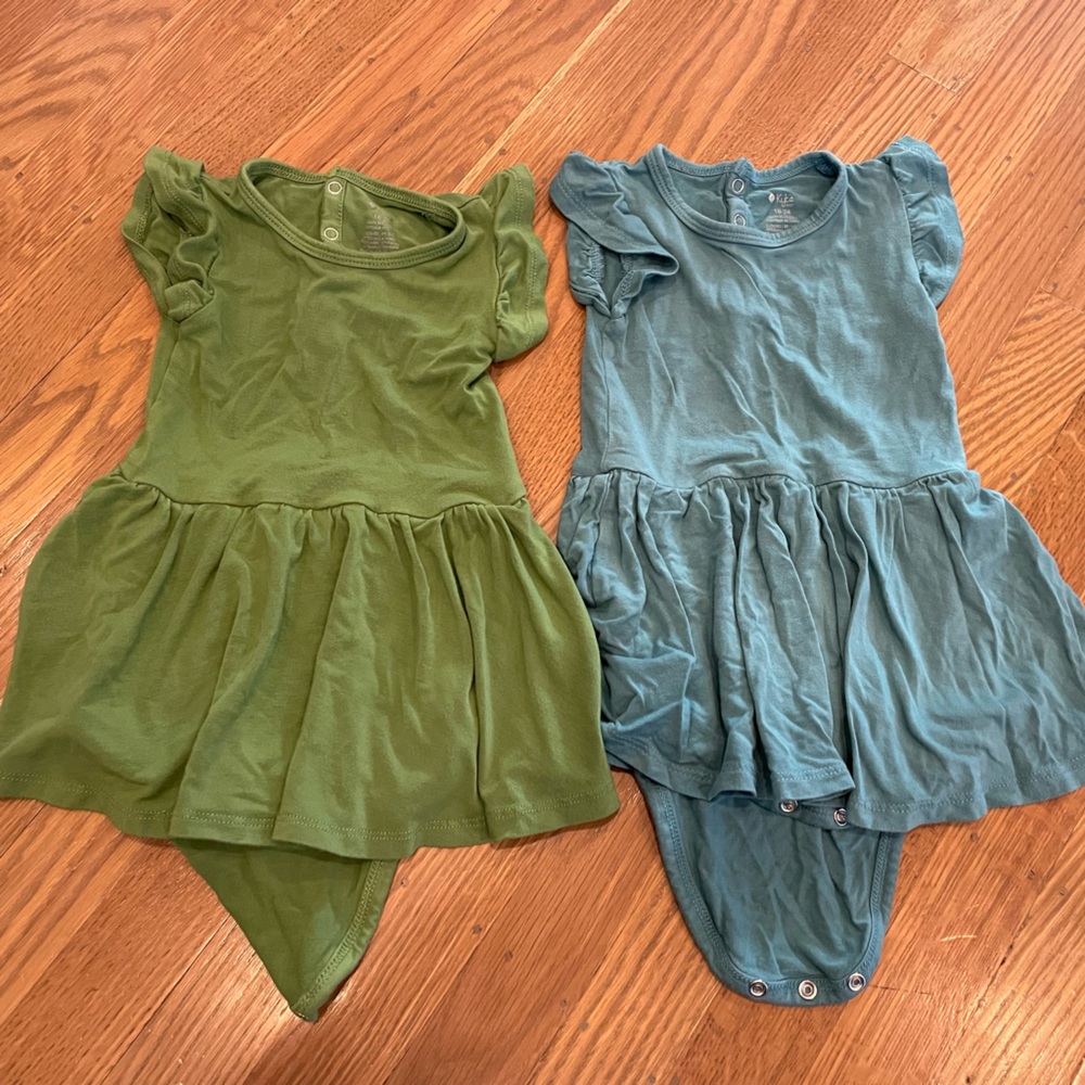 Bundle of Kyte Baby skirted bodysuits!